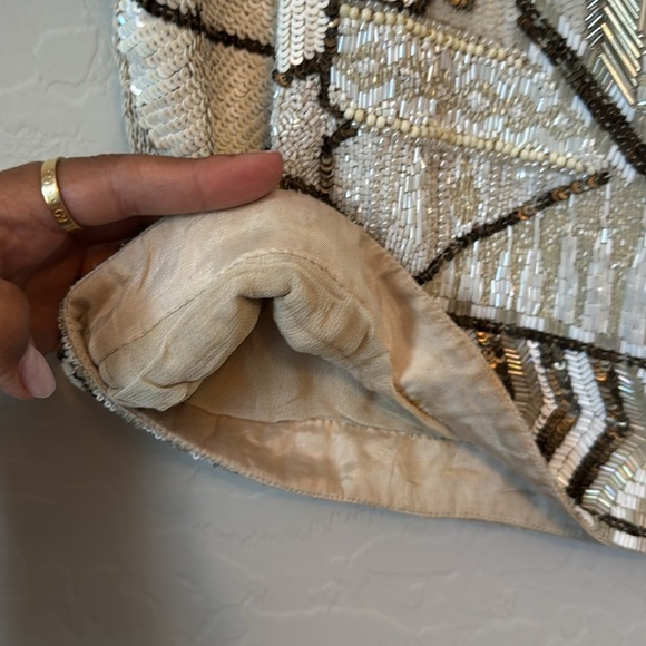 ALLSAINTS Newaz Beaded Mini Skirt Y2K Size 6 - Picture 5 of 5